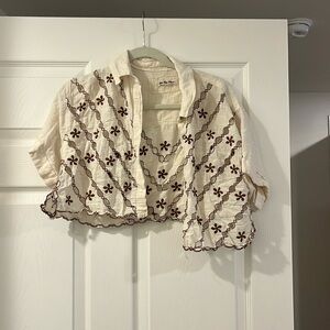 We The Free Embroidered Button Up